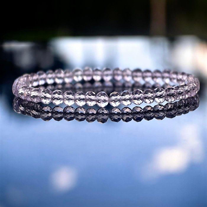 ╭＊穿越。公主＊╮天然玻利維亞紫水晶手鍊 5mm 手圍15 手串 紫晶 水晶 晶礦