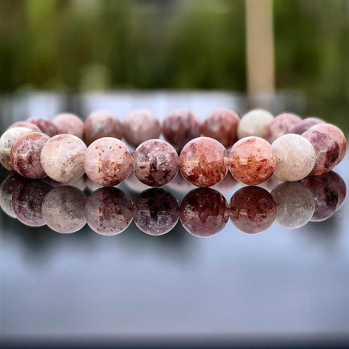 ╭＊穿越。偷偷C＊╮天然彩幽靈帶千層幽靈手鍊 9.2mm 手圍16 水晶 彩幽靈 綠幽靈 紅幽靈 黃幽靈