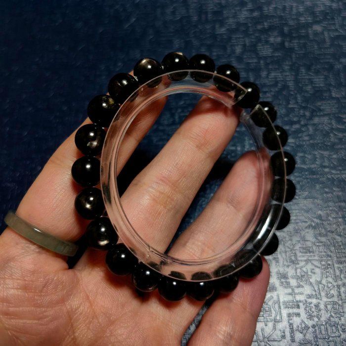 ╭＊穿越。金脈A＊╮純天然金運石手鍊8.2mm 手圍16 素圈 手串 爆發戶金運石