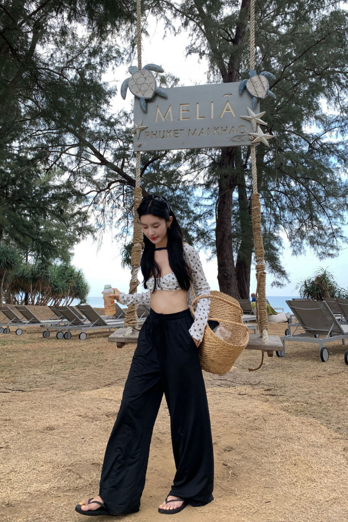 涼感防曬寬褲｜冰絲垂墜 UPF50+親膚感 （2色）