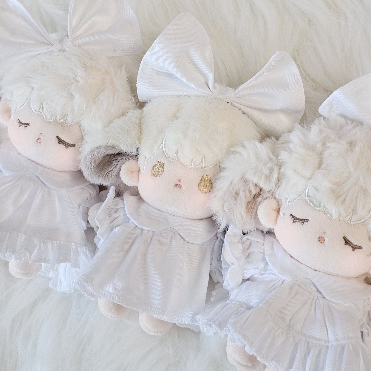 【10cm│韓國手作】이브닝 멜로 시리즈│素色荷葉邊（白、黑）、SOFT荷葉邊
