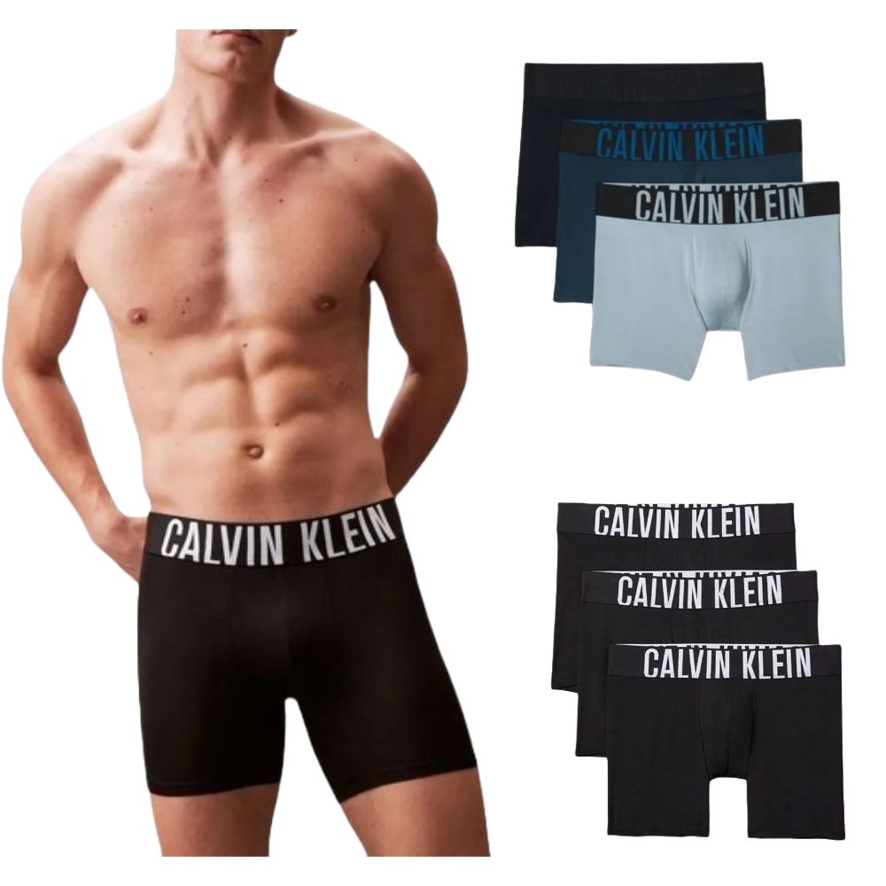 Calvin klein CK 超細纖維 中腰彈性男生四角褲 3件組 男內褲 四角內褲 NB3612
