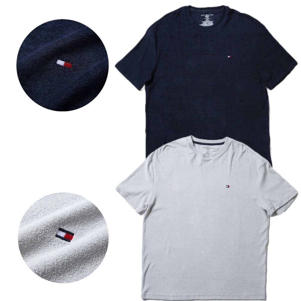 Tommy Hilfiger 簡約休閒 絨毛布 小LOGO 圓領 短袖T恤 短T 版型偏大 09T4141