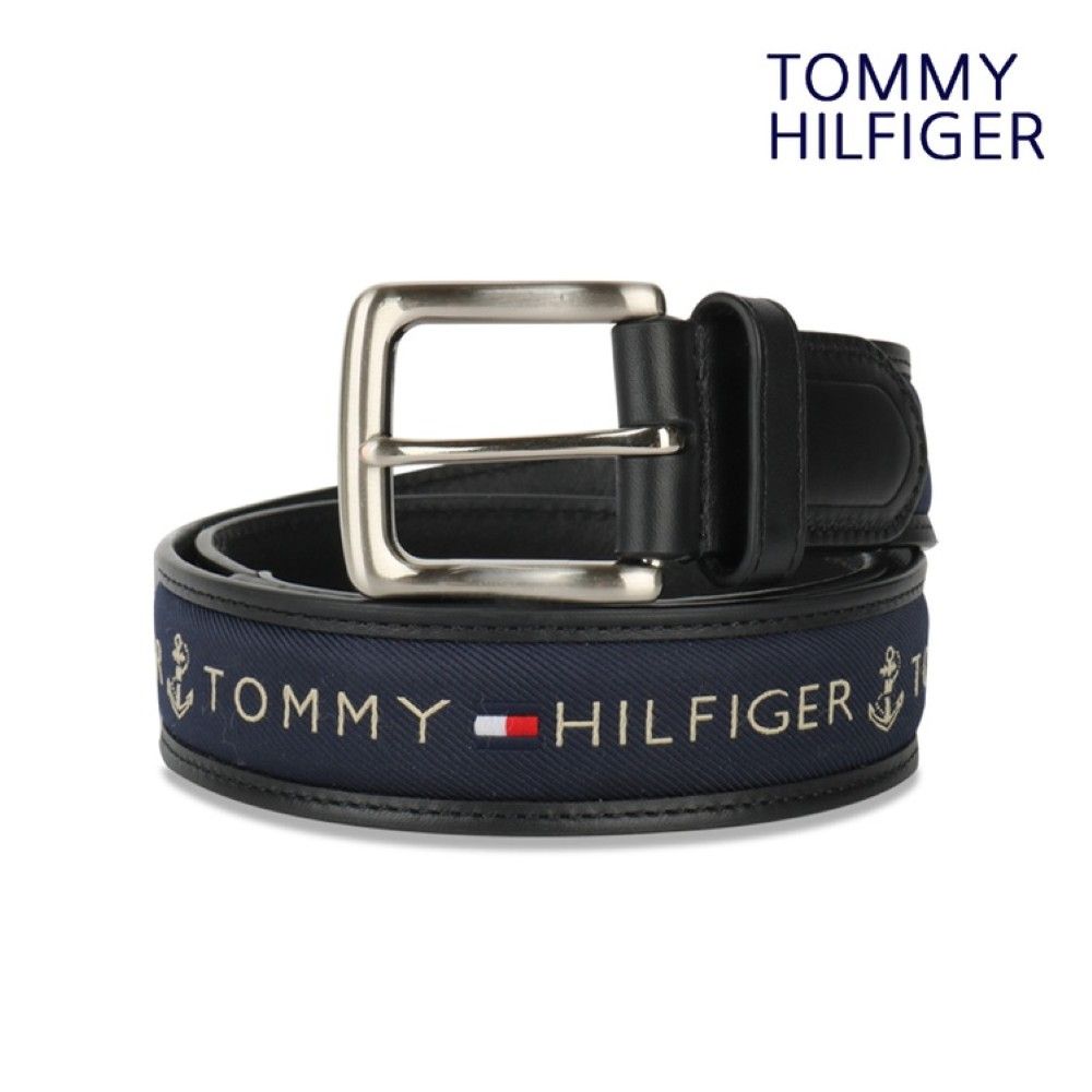 TOMMY 刺繡LOGO 皮帶 腰帶 裸裝 沒有盒子 11TL02X032