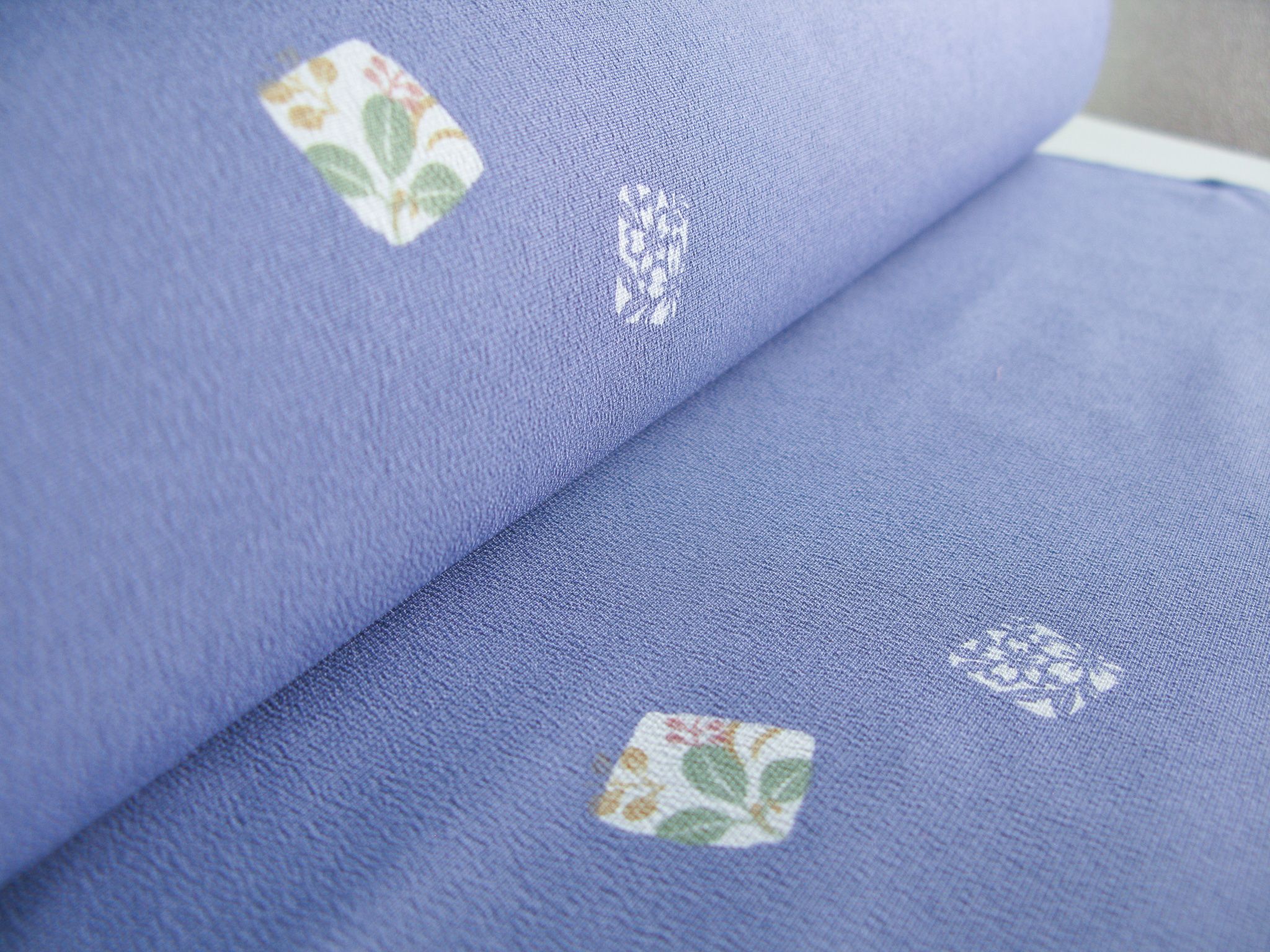 { 藍花 } 和服用 飛柄小紋 | 化纖100% | 38cm