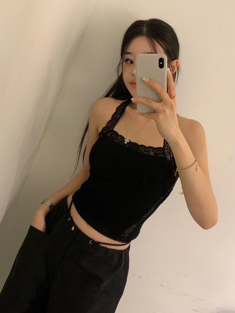 UY07 正韓蕾絲休閒美背bra背心