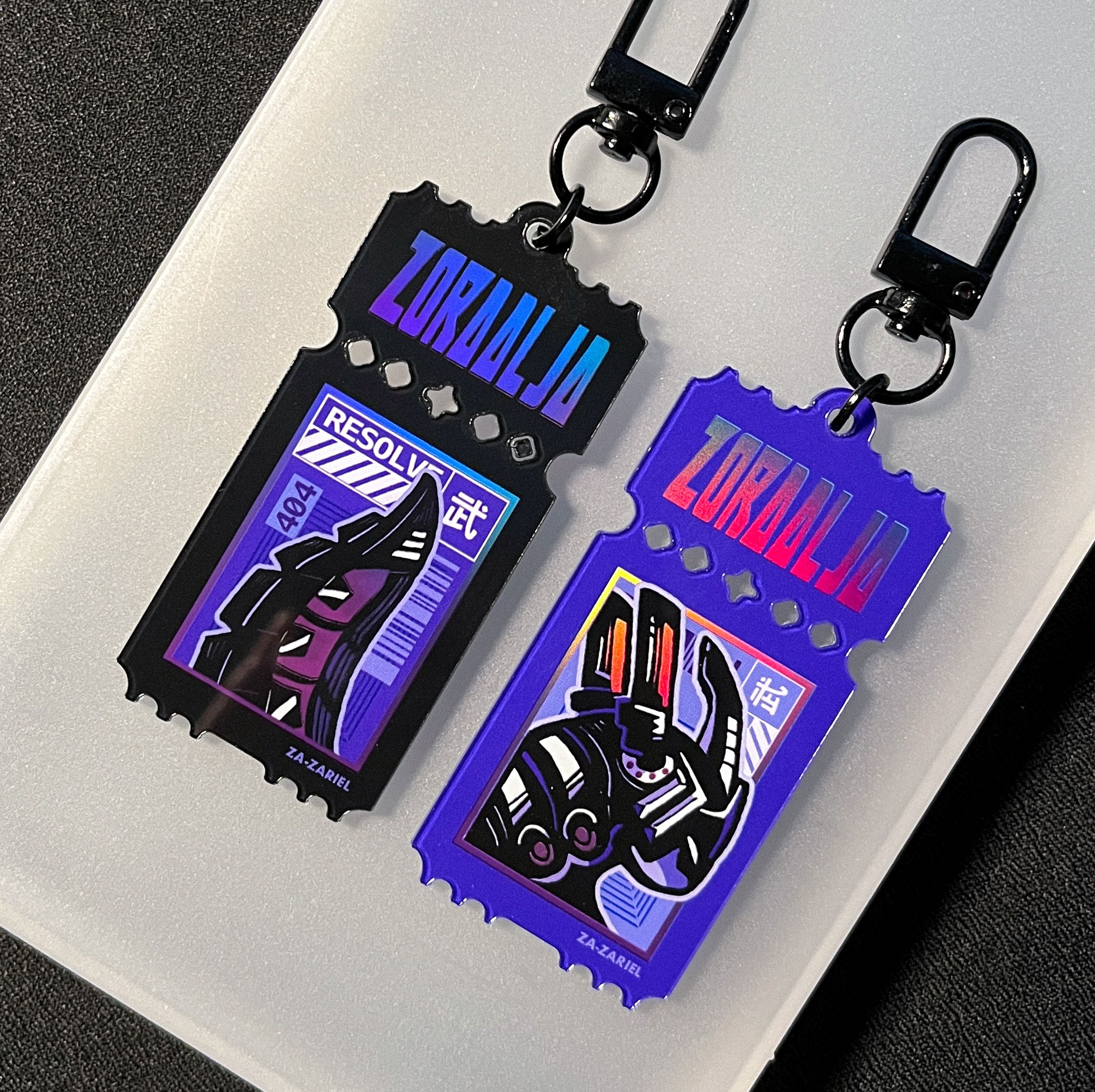 【新品現貨】武王車票-鐳射彩窗壓克力吊飾