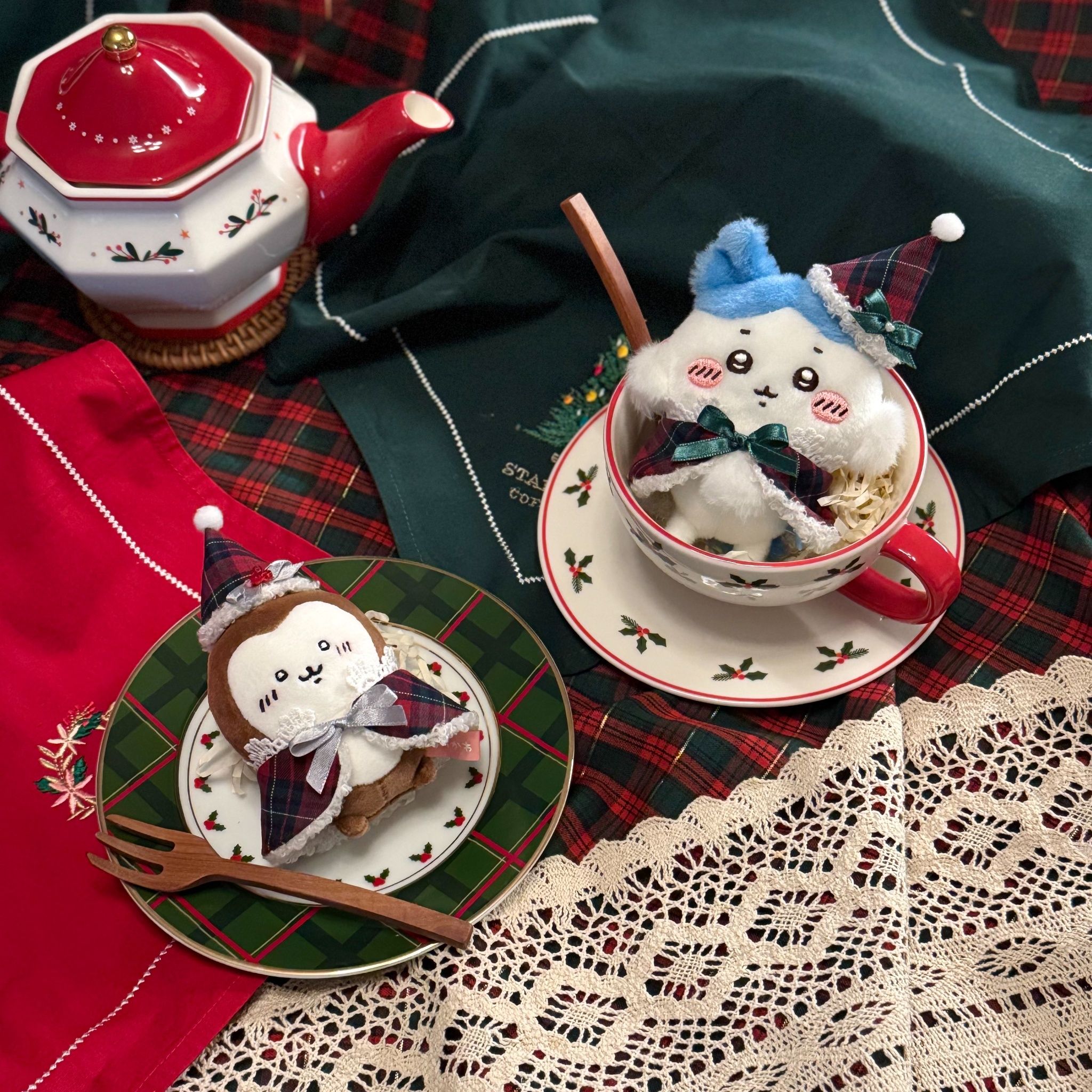 【現貨】聖誕毛絨斗篷+帽子