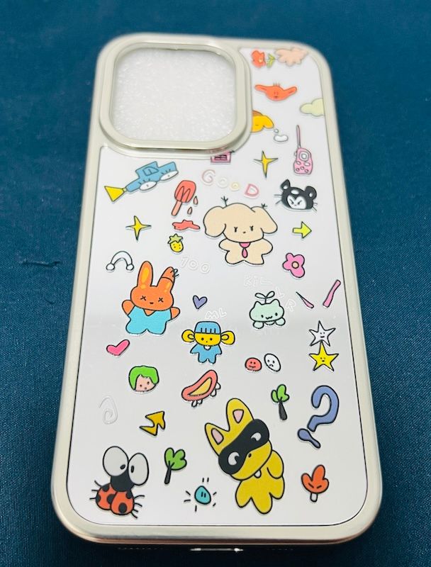 121.可愛塗鴉小狗 蘋果手機殼 iPhone 11 金屬相框