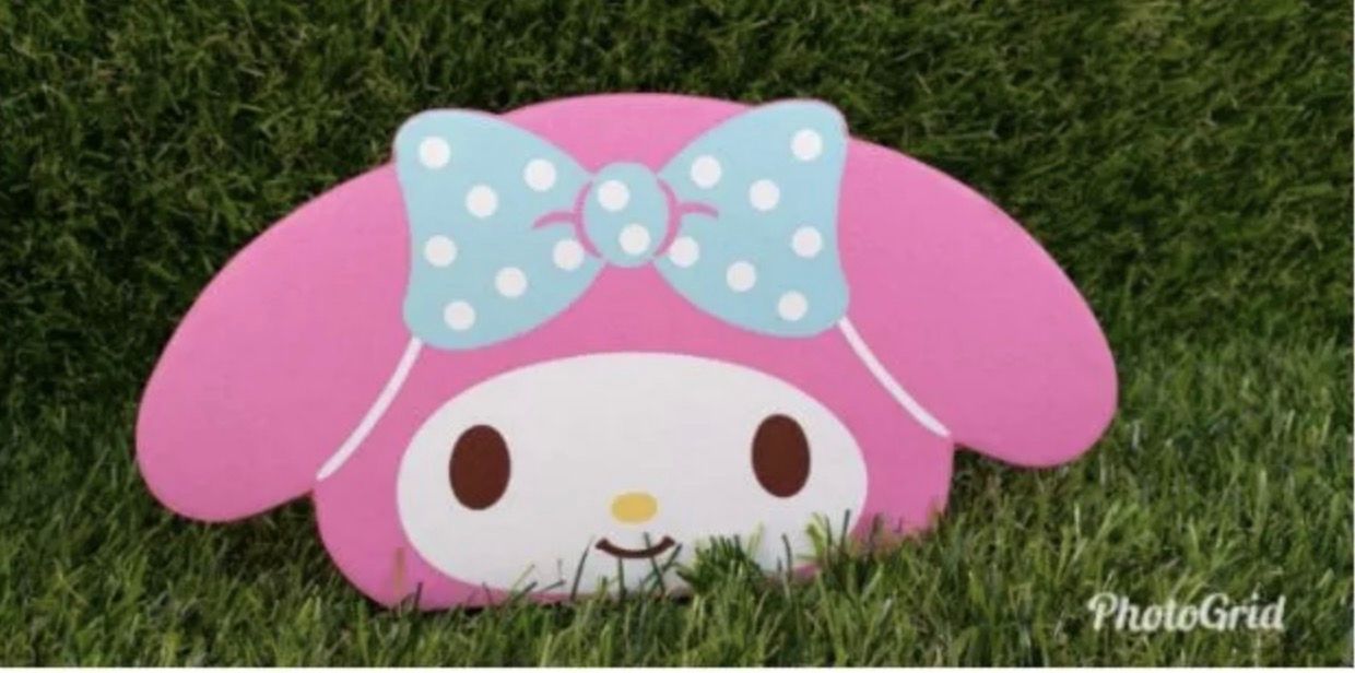 185.正版 三麗鷗 Hello kitty 造型仿皮手機座 美樂蒂