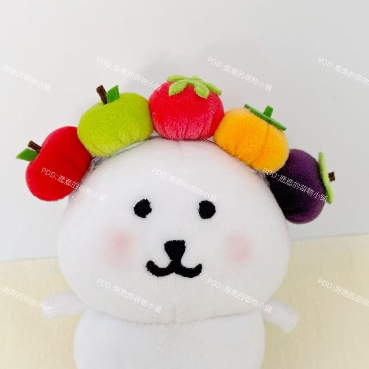 10/13cm自嘲熊棉花娃娃“娃用可愛 水果頭飾”手工娃衣平價頭套