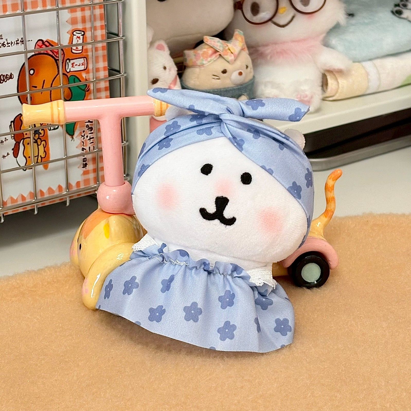 高顏值可愛10cm自嘲熊棉花娃娃 衣服男女毛絨玩具公仔換裝娃衣