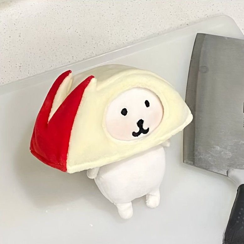 10cm兔子蘋果換裝努努體棉花娃娃 海星體chiikawa娃衣頭套掛件可愛