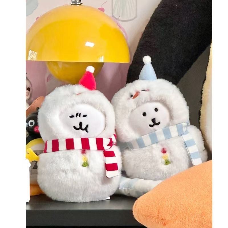 10cm聖誕節雪人娃衣掛件努努體 棉花娃娃海星體chiikawa自嘲熊娃衣