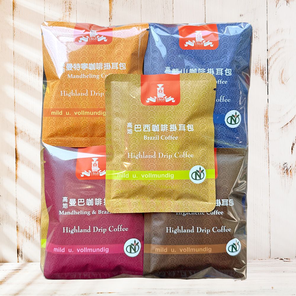 ＜普傳-1868咖啡＞高地咖啡掛耳綜合包-25入環保包