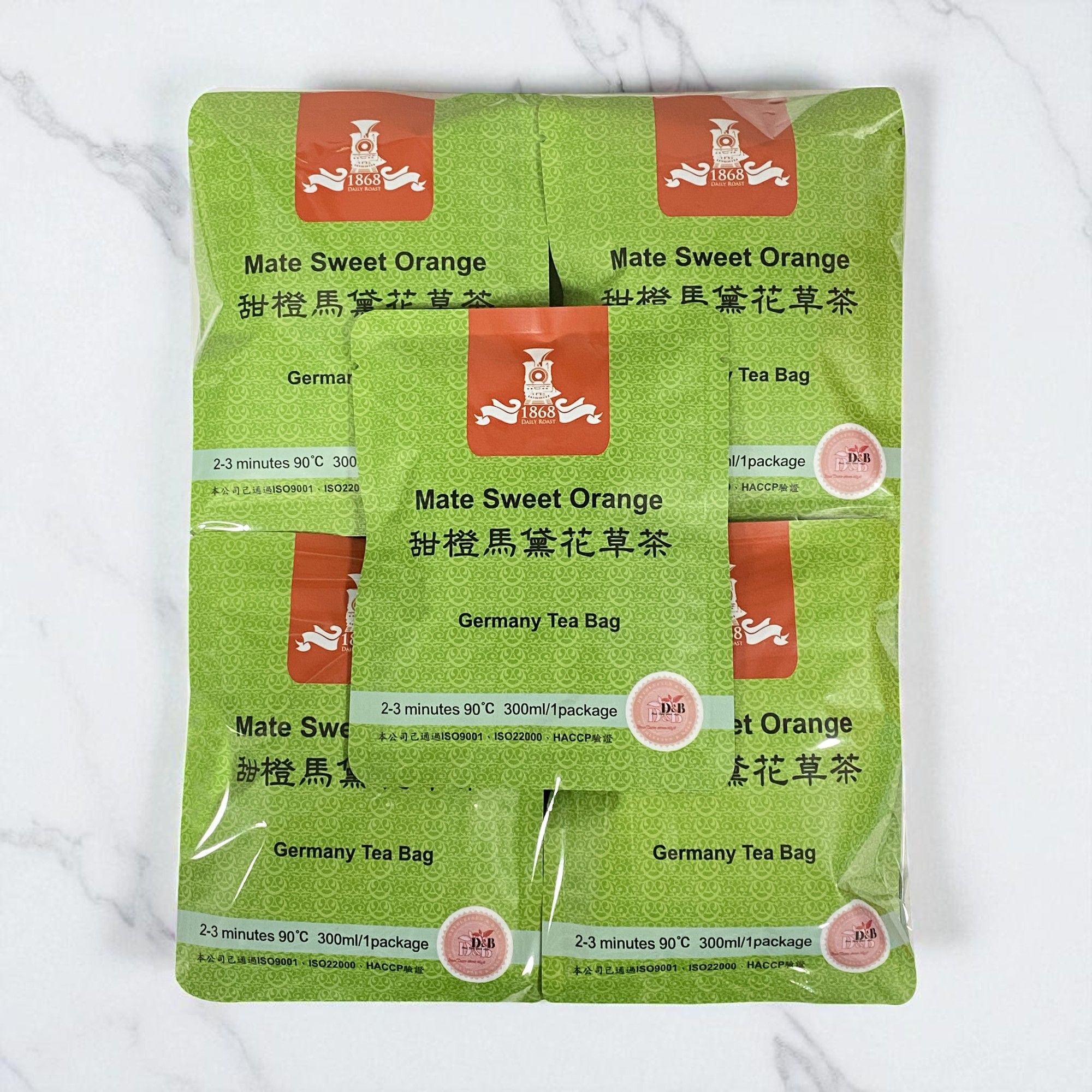 ＜普傳-1868咖啡＞甜橙馬黛花草茶-25入環保包