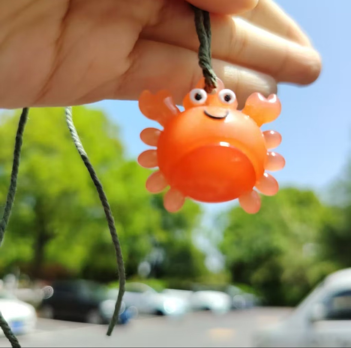 變色螃蟹掛件 帶掛繩 帶透明袋 變色烤鴨 汽車掛件 包包掛件 創意掛件 創意鑰匙扣 鑰匙扣 小禮物