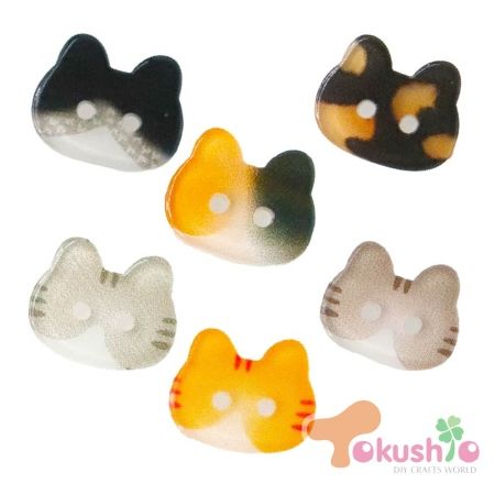 17mm貓頭形2孔釦-4入