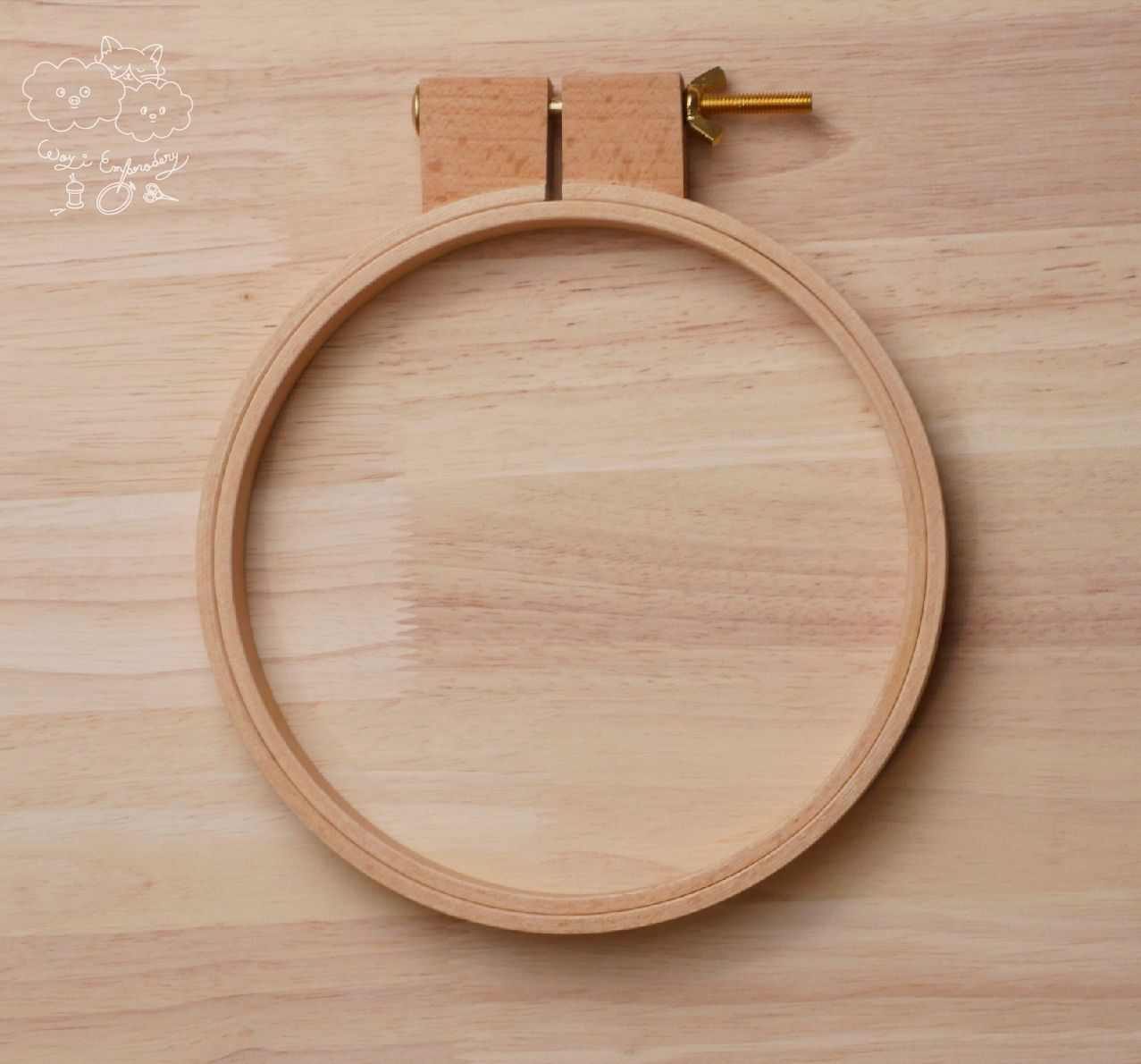 【加高刺繡框】適合法式勾針刺繡 實木繡框 刺繡工具 櫸木繡框 刺繡框打磨 刺繡材料- 說說想刺繡