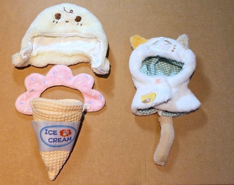（二手娃衣）冰淇淋娃包 香草蜜桃 / 貓貓斗篷 10cm