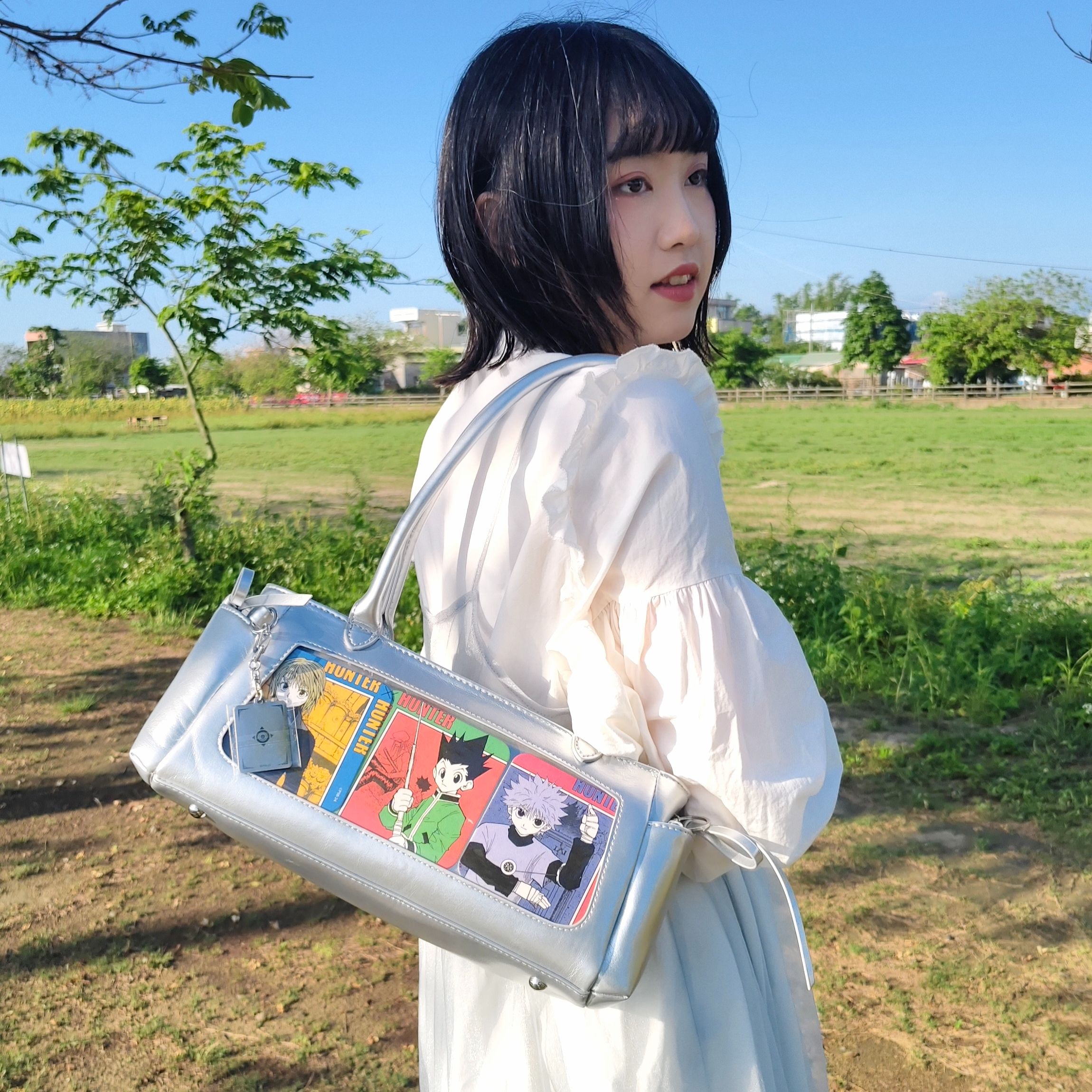 120.外拍行程-韓系蝴蝶結皮質法棍型保齡球包3色