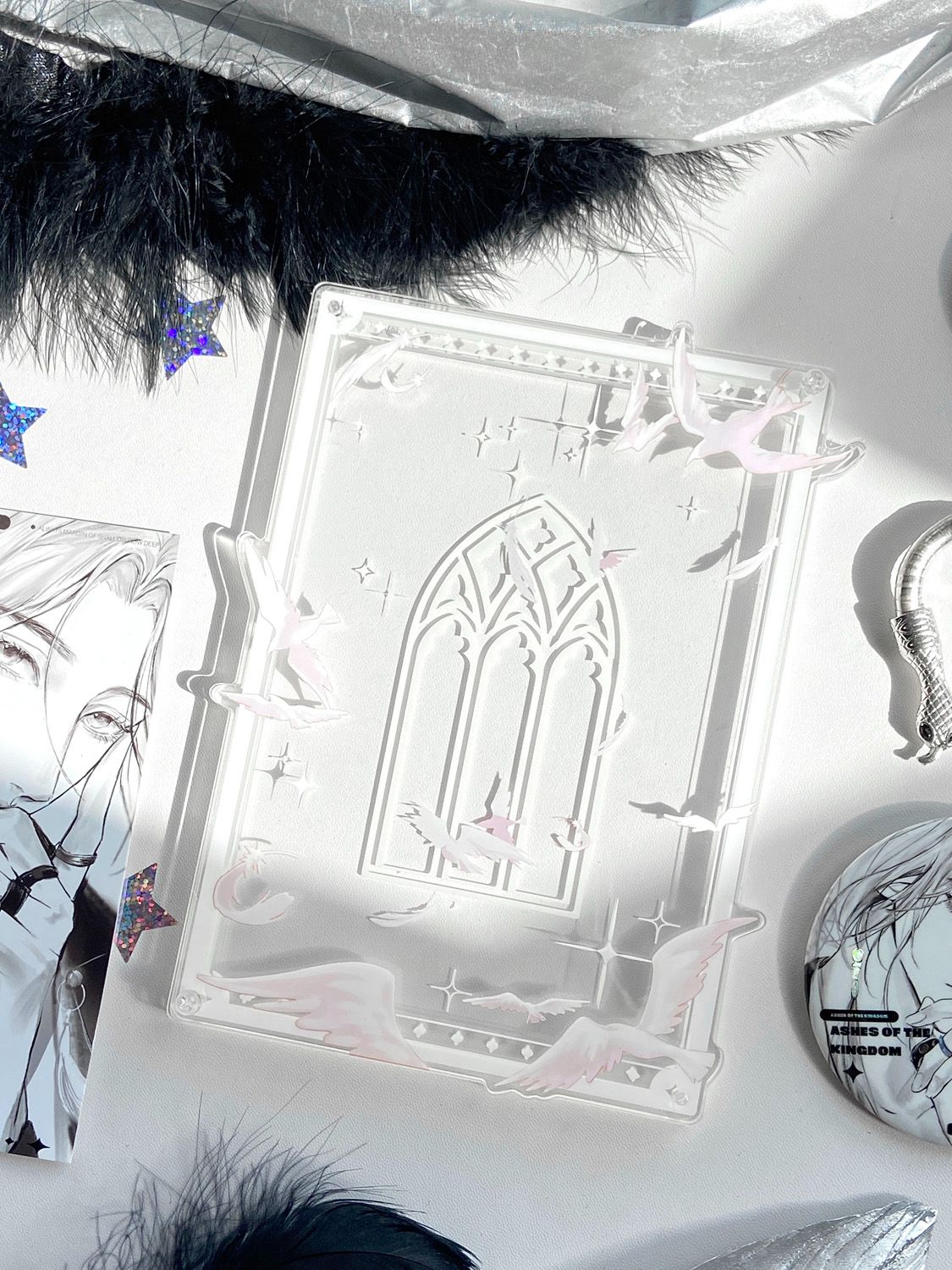 146.冬夜飛鳥-壓克力卡框5色