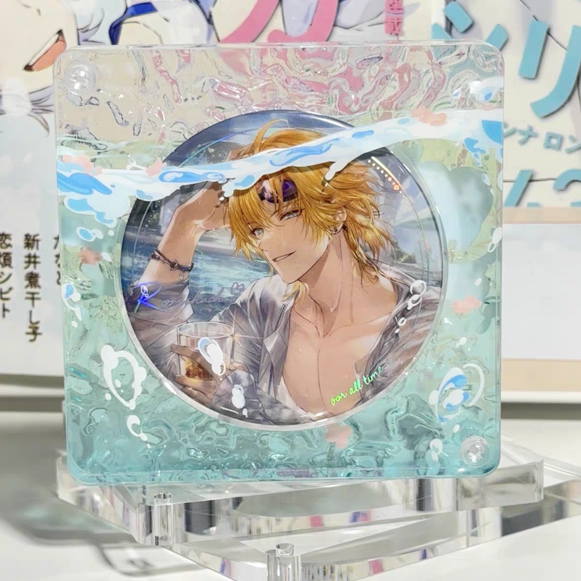 113.水族館-玩水風徽章磚2尺寸2色