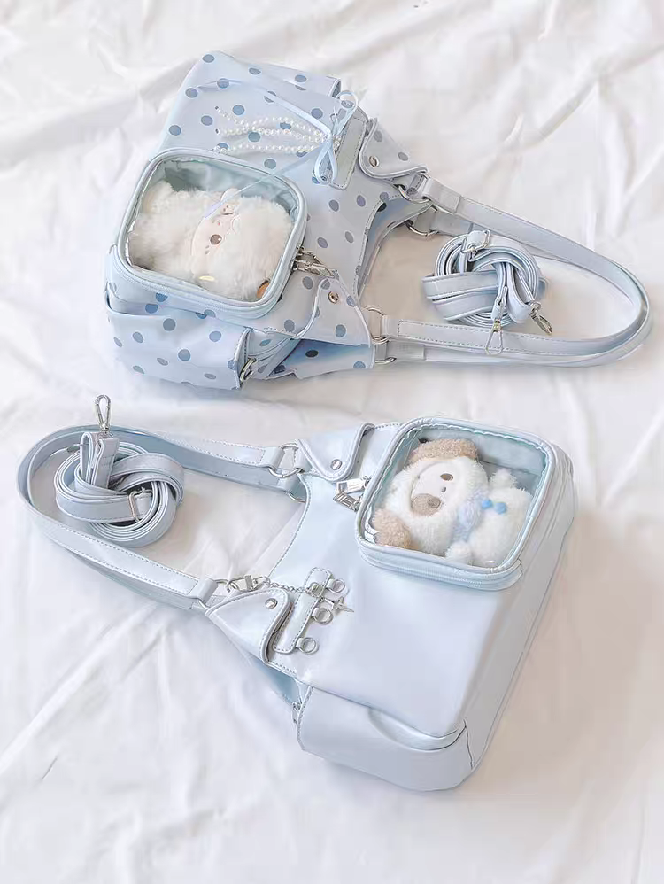 （新品）205.韓系波點-波點小食量多掛勾娃包5色