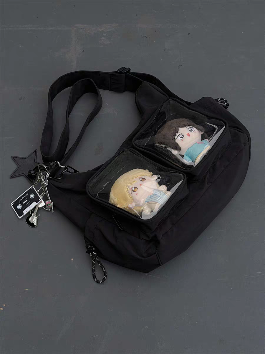 （新品）206.街頭漫步-中性風尼龍雙娃工裝痛
