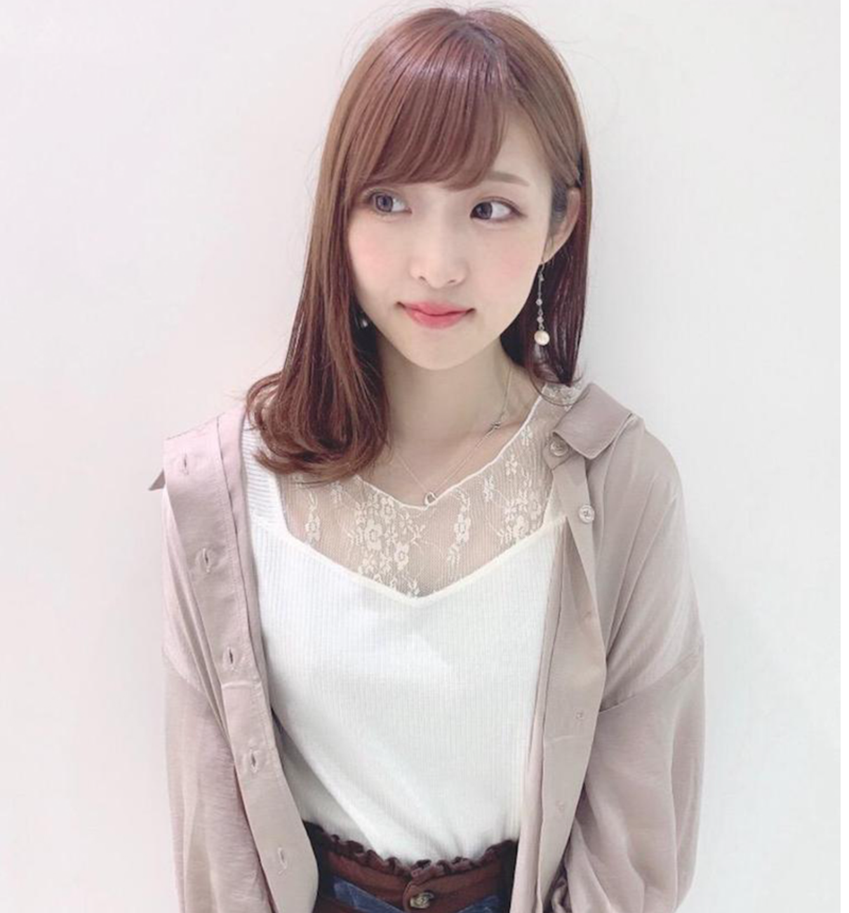 桃莉琪*moki*日系透色蕾絲拼接唯美針織背心-現貨