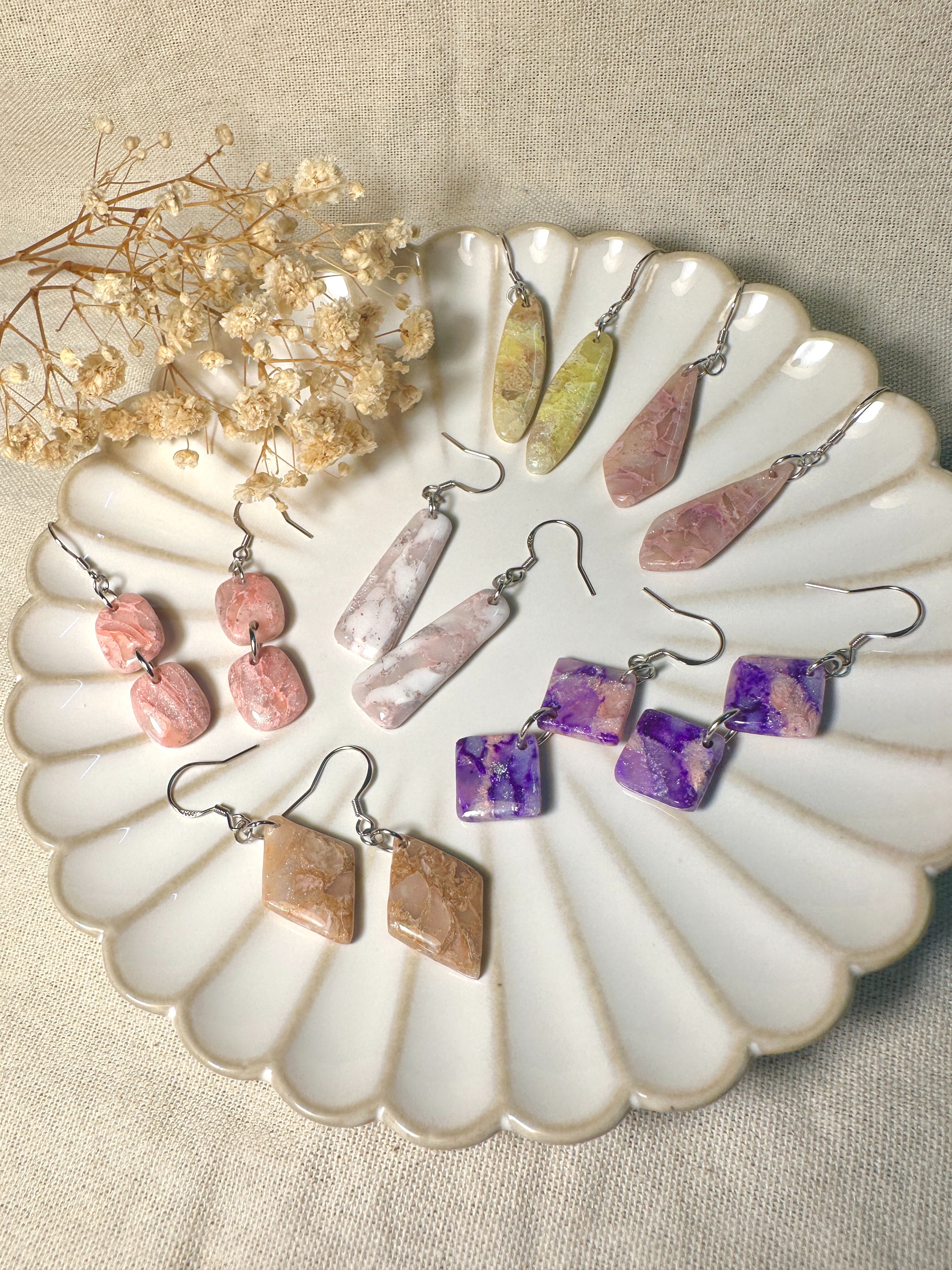 暖色系耳環（請備注：耳針耳夾）