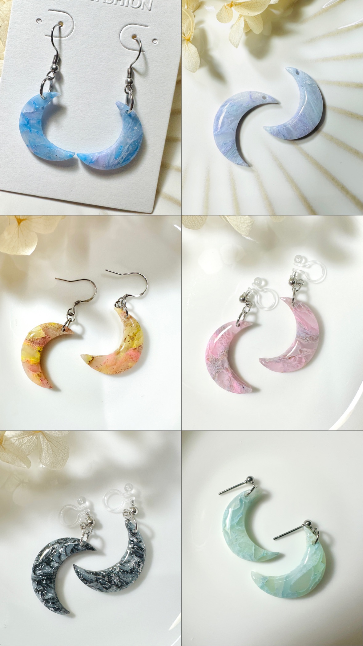 月亮系列（請備注耳針/耳勾/耳夾）