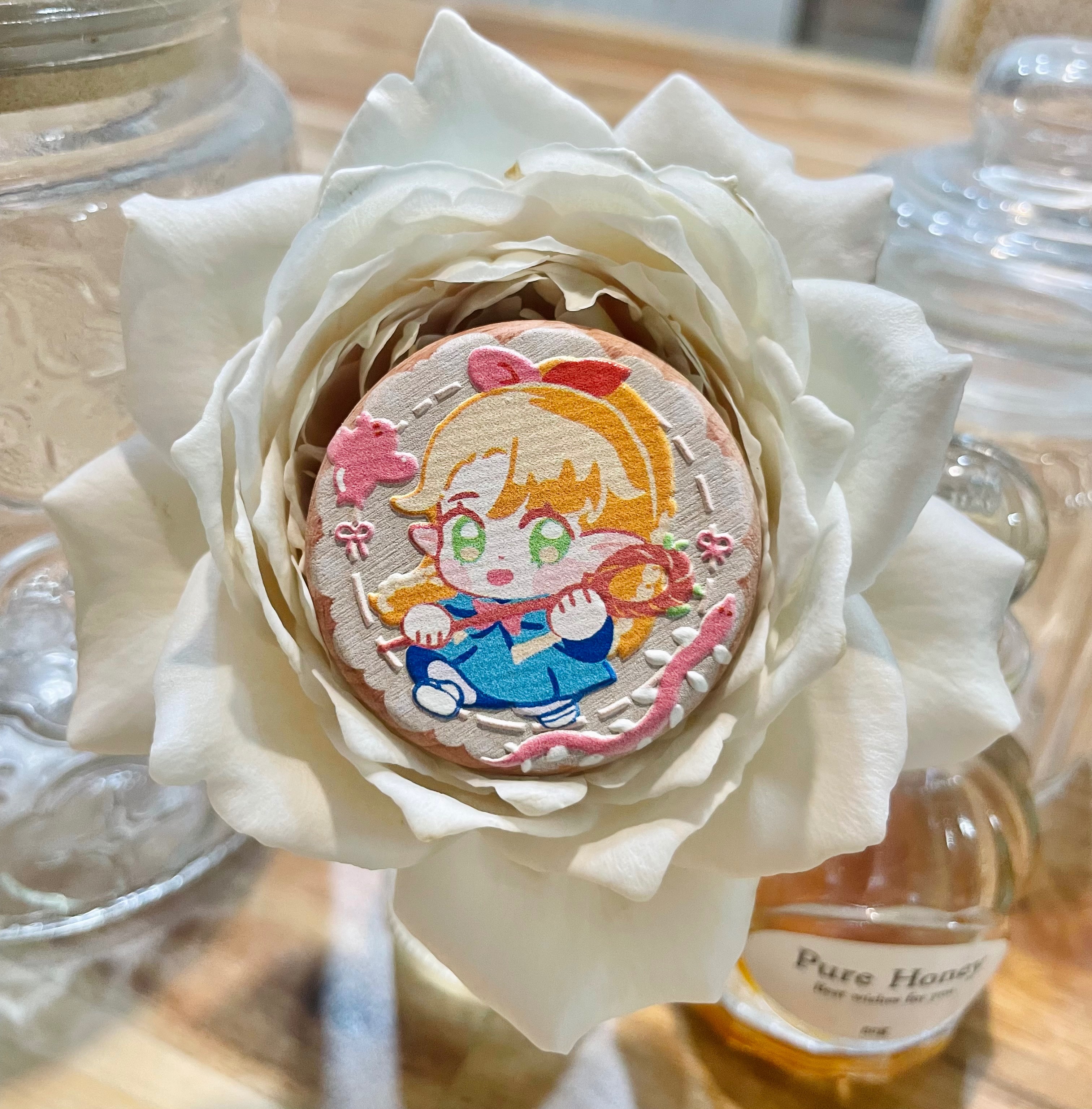 浮雕小餅乾木片別針