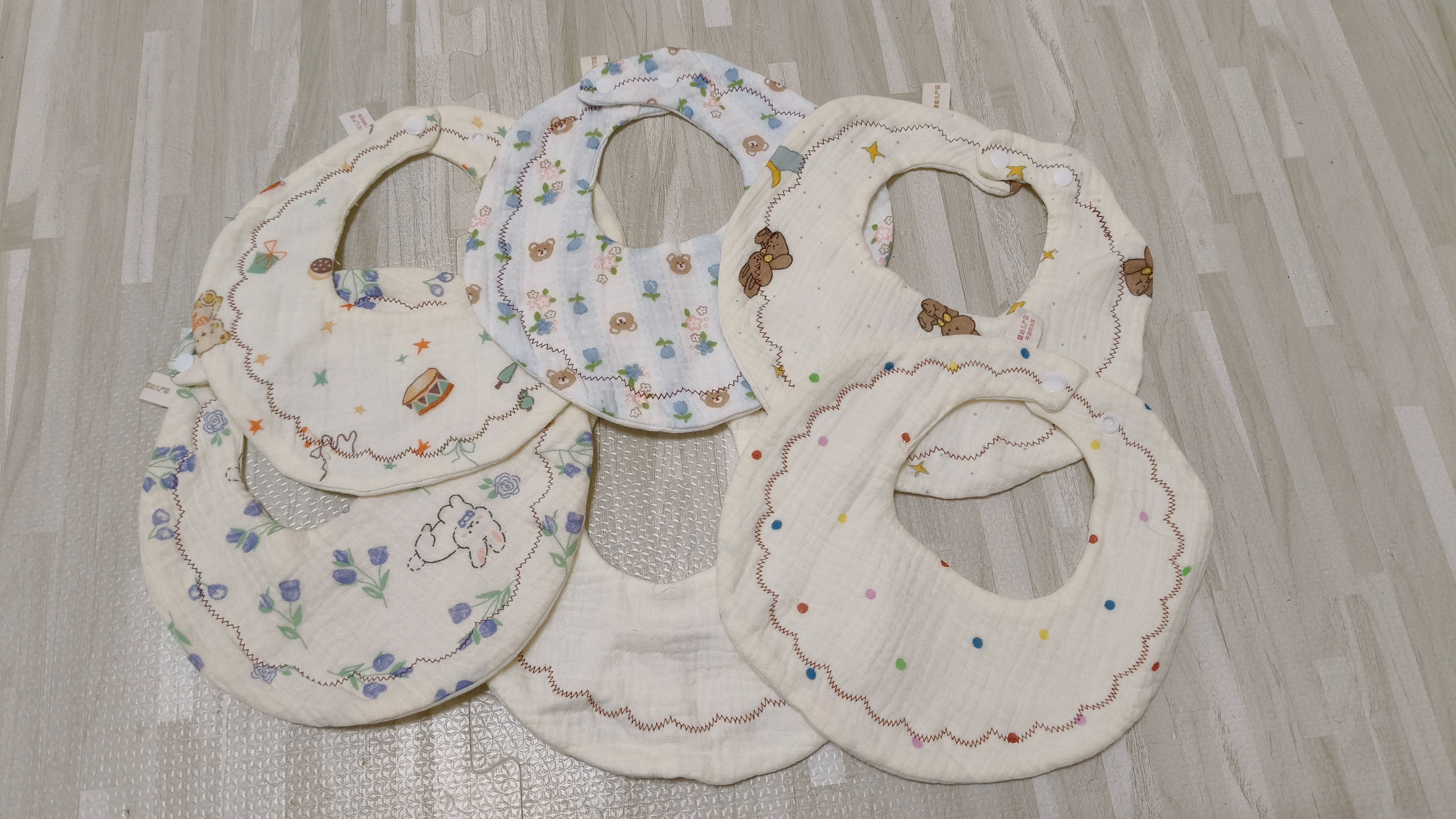 18.圓形紗布兜＆防水花朵兜