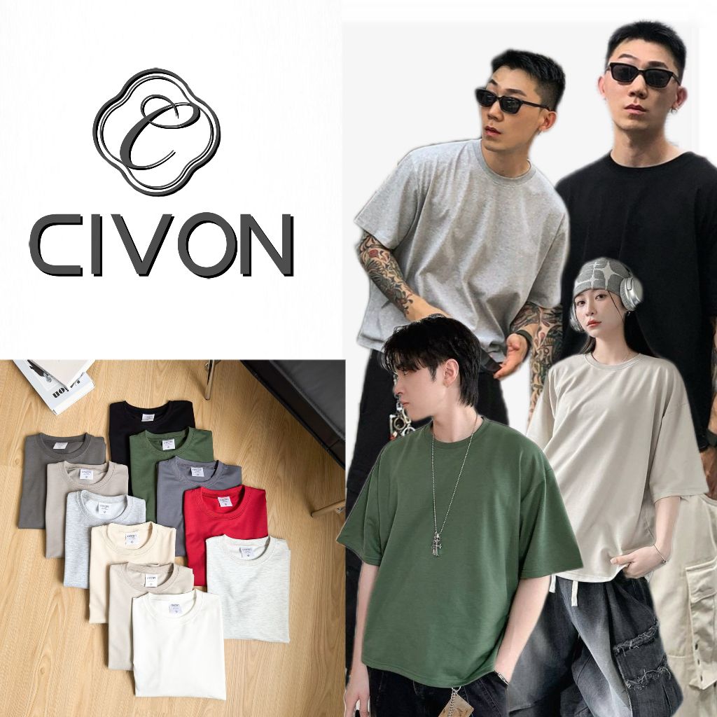 【CIVON】時下流行 寬短版型素面短T 短版 男女可穿 寬短 素T 百搭 日常 夏天 必備 簡單