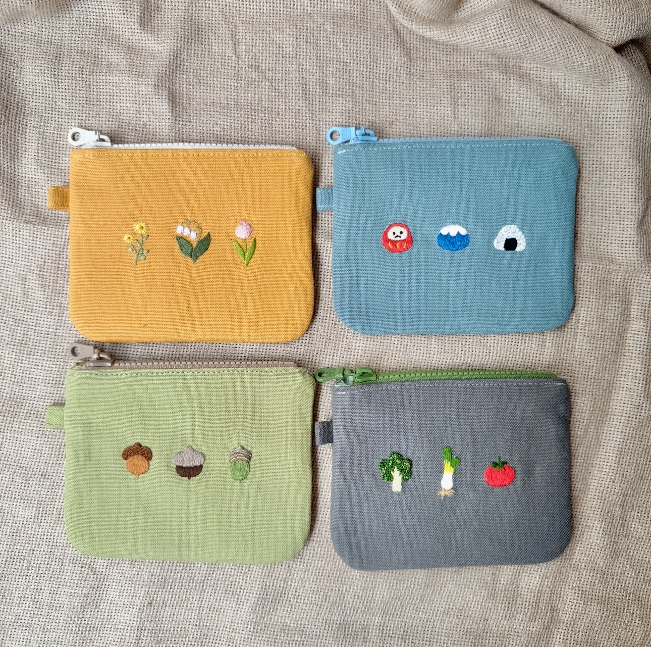 手工刺繡 卡片零錢包豪華版