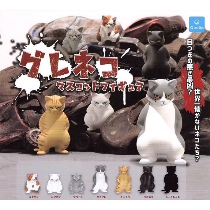 《預購約4/12出貨》🔥第一彈🔥正版 日本Qualia 流氓貓公仔（高約3.5-5cm）