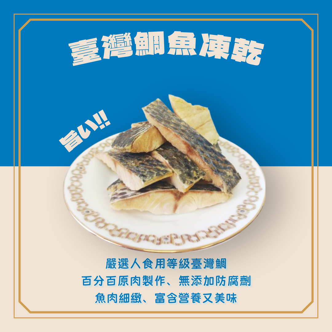 UMAMI頂級寵物鮮味系列【臺灣鯛魚凍乾】50G