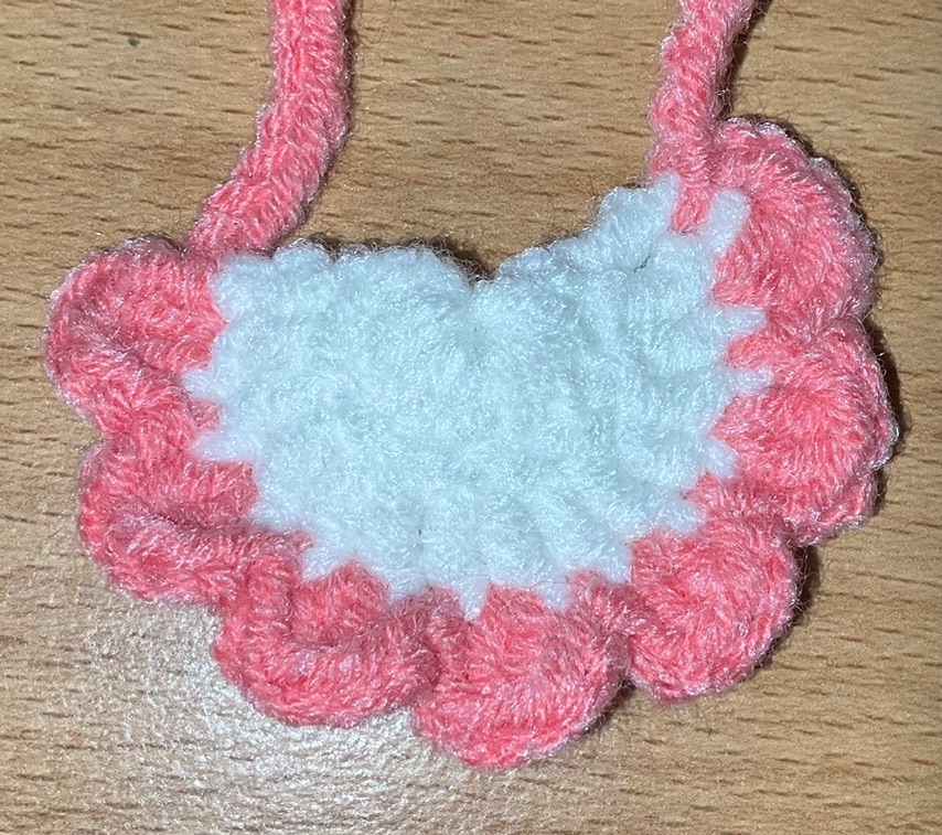 OTO手作坊🐰西瓜紅-白底口水巾、圍兜兜（10~15cm娃）