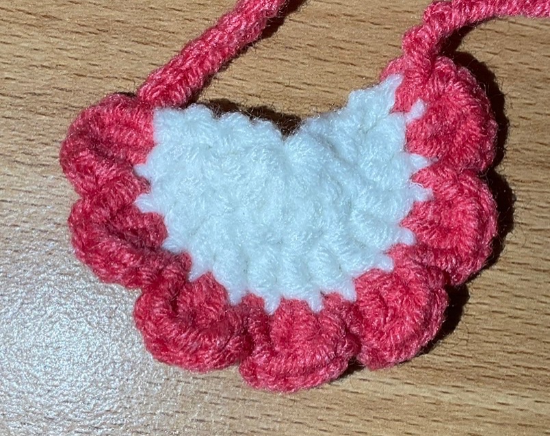 OTO手作坊🐰淺紅-白底口水巾、圍兜兜（10~15cm娃）