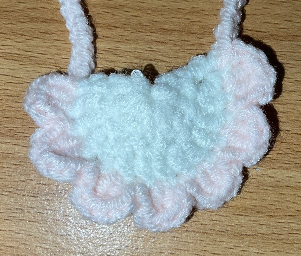 OTO手作坊🐰膚色-白底口水巾、圍兜兜（10~15cm娃）