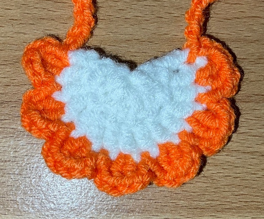 OTO手作坊🐰深橘-白底口水巾、圍兜兜（10~15cm娃）