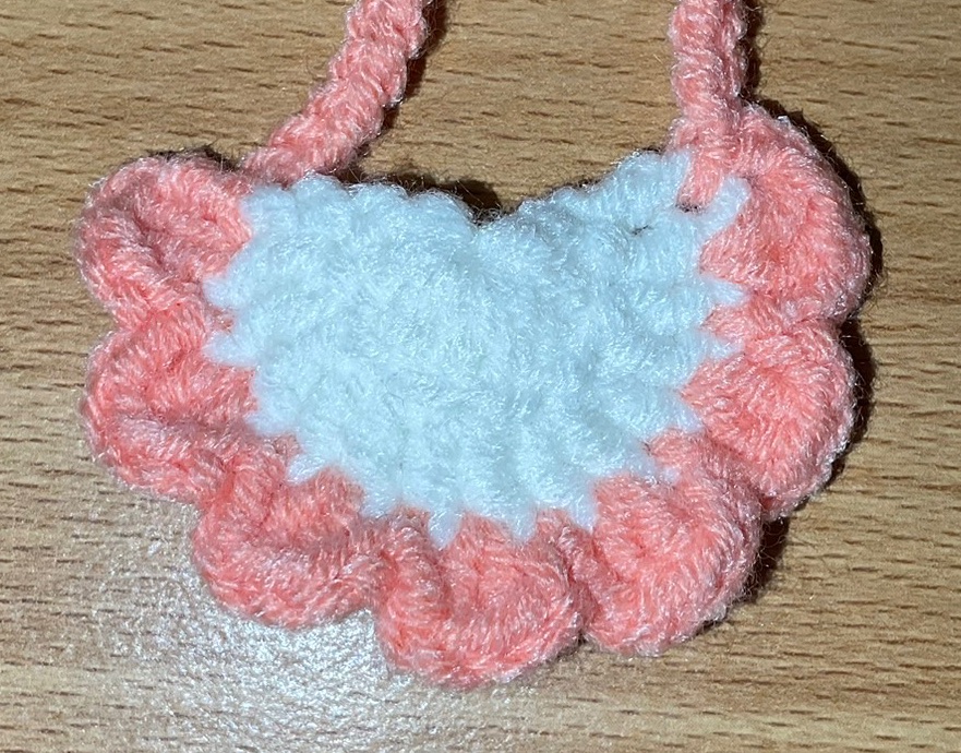 OTO手作坊🐰淺橘-白底口水巾、圍兜兜（10~15cm娃）