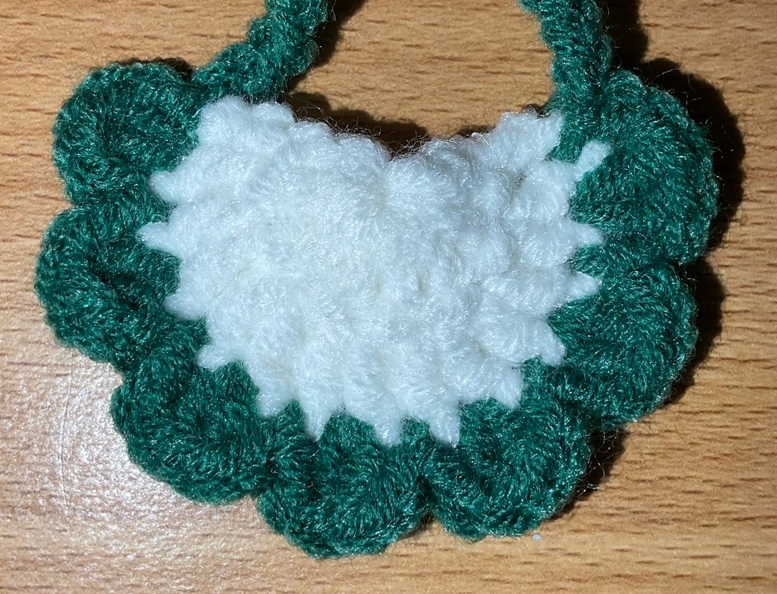 OTO手作坊🐰聖誕綠-白底口水巾、圍兜兜（10~15cm娃）