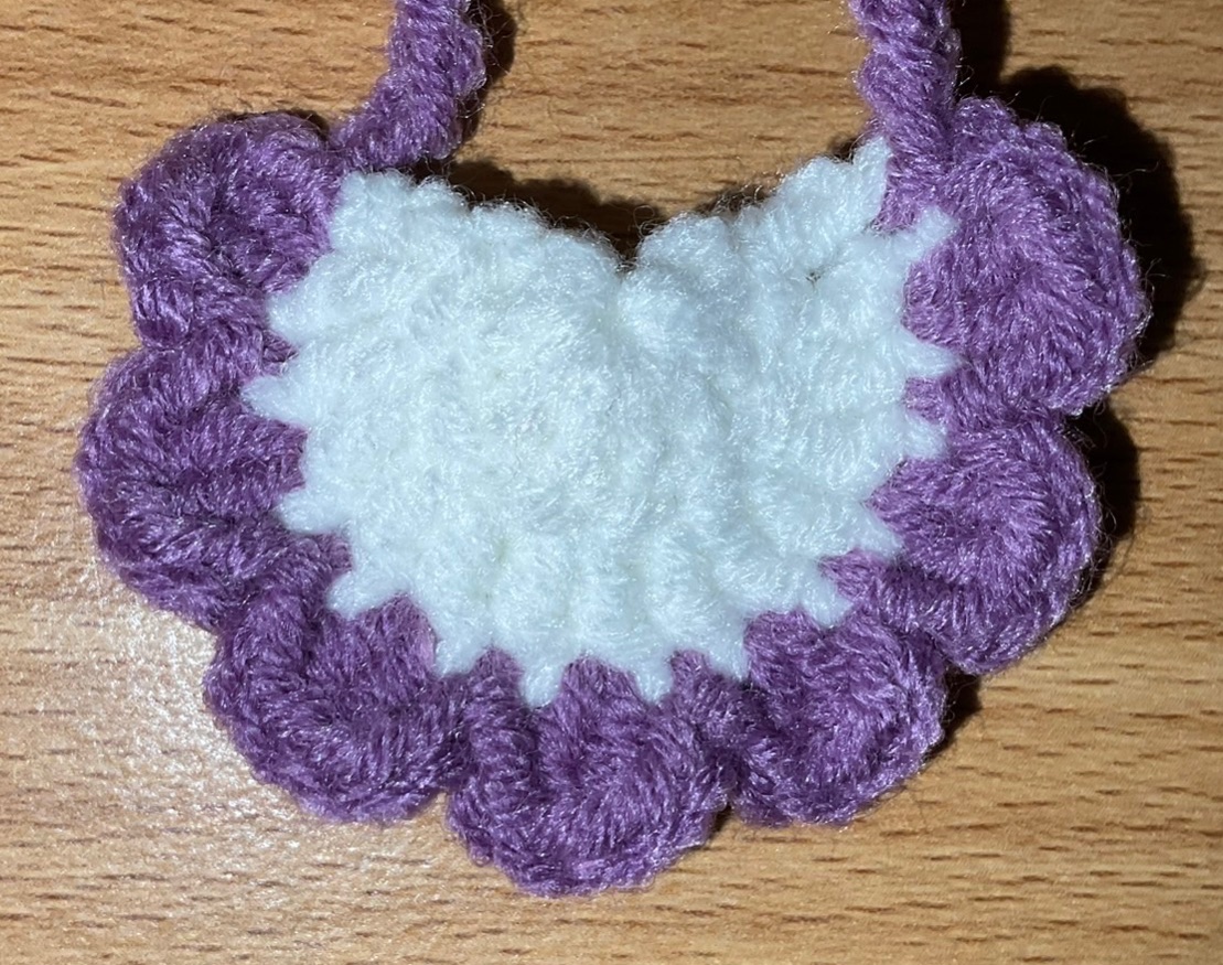 OTO手作坊🐰紫色-白底口水巾、圍兜兜（10~15cm娃）