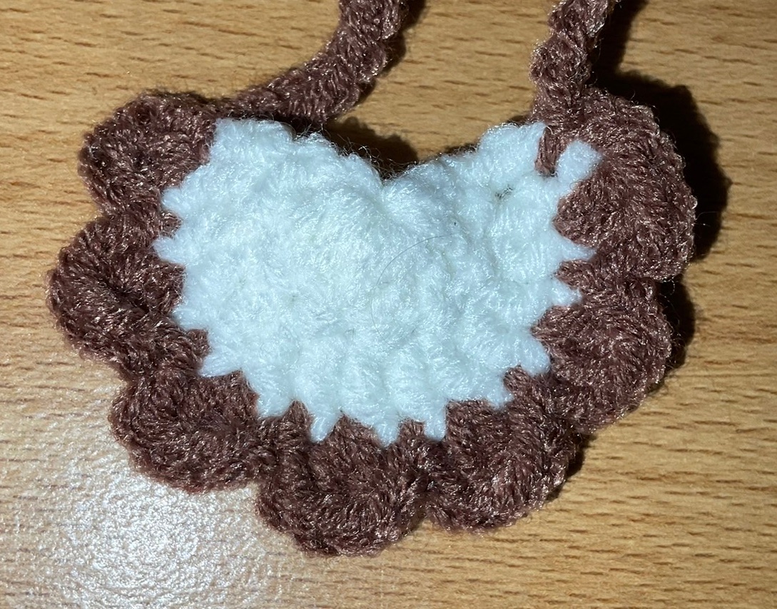 OTO手作坊🐰咖啡-白底口水巾、圍兜兜（10~15cm娃）