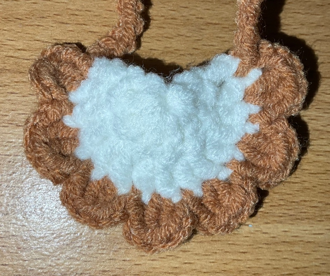 OTO手作坊🐰棕色-白底口水巾、圍兜兜（10~15cm娃）