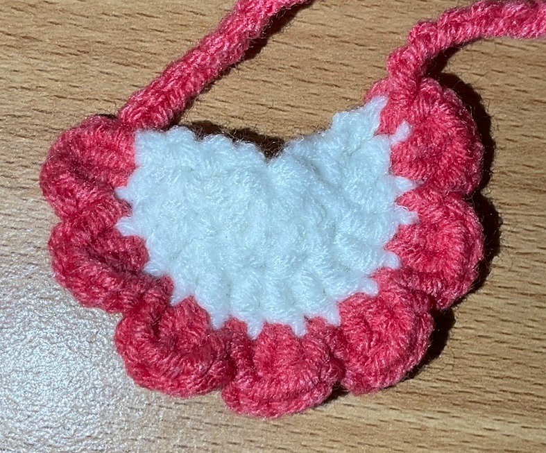 OTO手作坊🐰淺紅-白邊口水巾、圍兜兜（10~15cm娃）