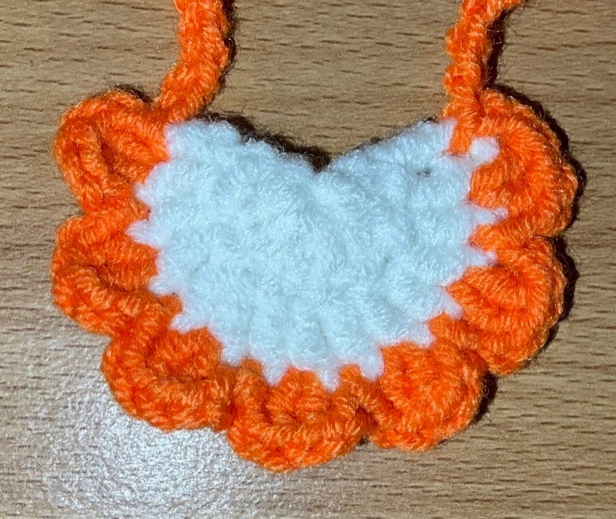 OTO手作坊🐰深橘-白邊口水巾、圍兜兜（10~15cm娃）