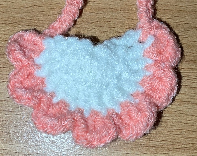 OTO手作坊🐰淺橘-白邊口水巾、圍兜兜（10~15cm娃）